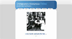 Desktop Screenshot of chiropractors-anonymous.org